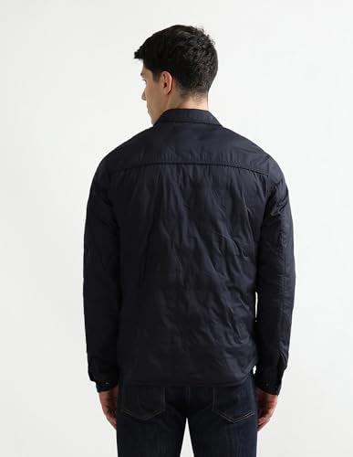 Arrow Sports Men's A-Line Coat (ASAKJK4788_Navy