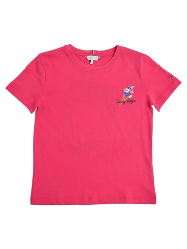 Girls Graphic Regular Fit Cotton T-Shirt Pink