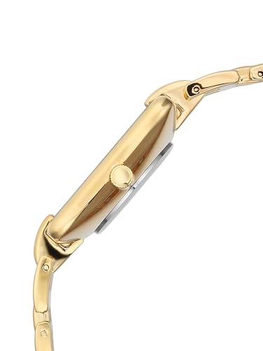 Fastrack Vyb Minimalist with Quartz Analog Silver Dial Gold Alloy Strap Watch for Girls - FV60122YM01W