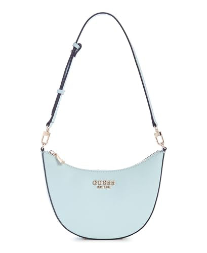 GUESS Powder Blue Textured Fedana Mini Top Zip Shoulder Bag