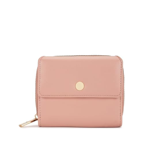 Fastrack Women's Mini Organizer Wallet | Flap Closure, Tri-Fold Design, Zip Coin Pocket, Card & Cash Slots | Compact & Organized | 6 Months Warranty