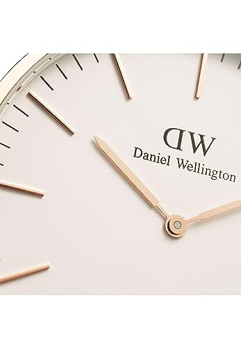 Daniel Wellington Classic Analog Watch for Man with White Round Dial & Multicolor Silicone Strap Band Water Resistant Men's Wrist Watches - DW00100003K