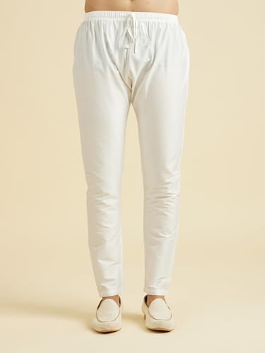 Manyavar Men's Art Silk Embroidery|Sequin Work Kurta Pyjama Set (Lilac,M)