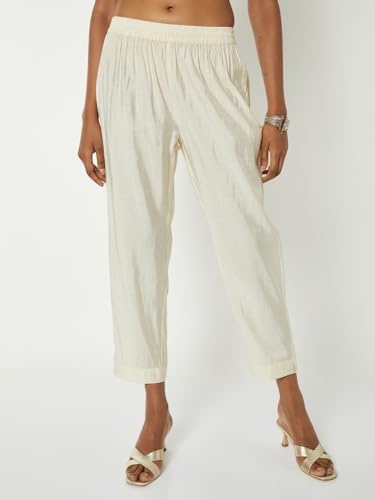 Max Women Embroidered Straight Kurta Set(White_M)