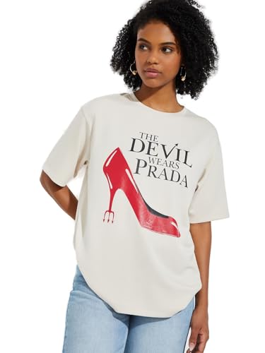 Max URB_N Women Oversized Devil Wears Prada T-Shirt (White_XXL)