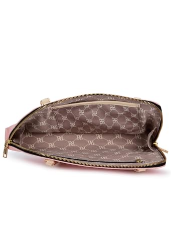 RASHKI Fawn - Womens Handbag | Spacious | Unique Shape | Party Purse | Zipper Closure (Pink)