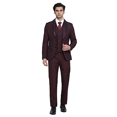 blackberrys Hildo 6X Check Suits in Wine(Size: 36)