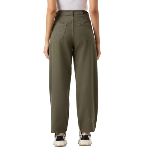 Pepe Jeans Women's Tapered Jeans (PL2050979S648_Military Green