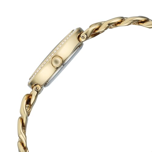 Titan Raga Spotlight with Quartz Analog Blue Dial Gold Brass Strap Watch for Women - 95429YM01
