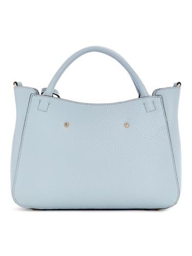 Guess Powder Blue Textured Brenton Small Girlfriend Satchel Bag