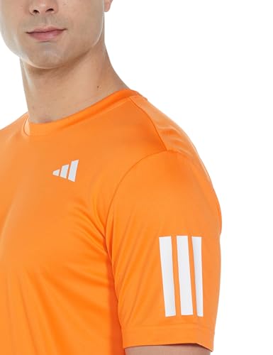 adidas Men Club 3Str Tee Sports T-Shirts, Orange, Medium