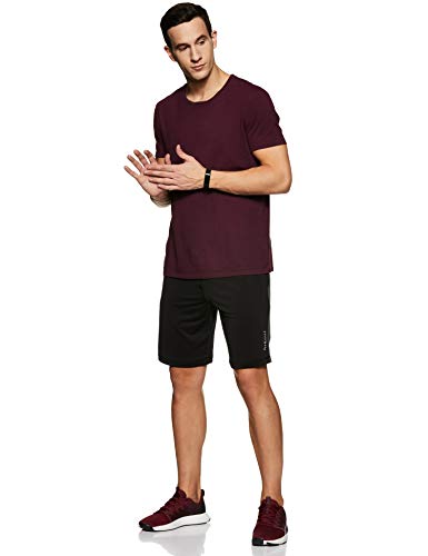 Van Heusen Performance Men Knit Shorts - Polyester Spandex - Swift Dry, High Stretch, Mesh Panel_51003_Black_XXL