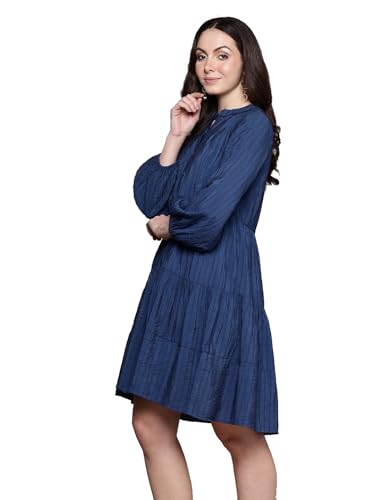 Ritu Kumar Blue Essential-Mahi Short Dress