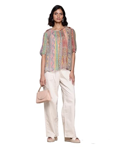 Label RITU KUMAR Multi Ethnic Stripes Top