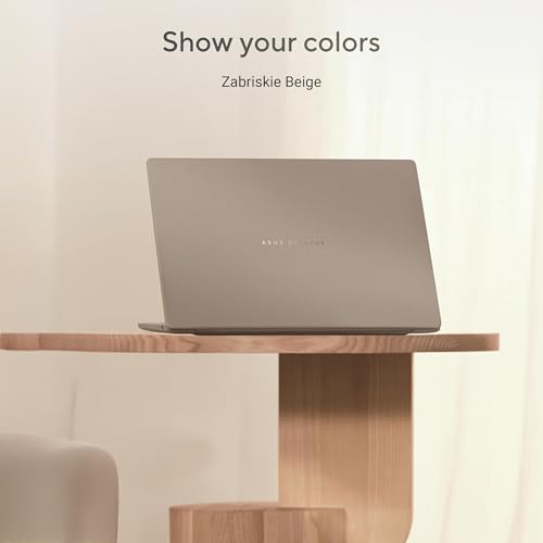 ASUS Zenbook A14, Snapdragon X Processor,(Qualcomm Adreno iGPU/16GB RAM/512GB SSD/Windows 11 Home/MS Office 365 Basic (1Year)*/14" FHD+ OLED/AI PC/Zabriskie Beige/0.98 kg),UX3407QA-QD258WS