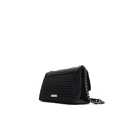 ALDO Womens Eloyse Crossbody Bag, Black/Black, M, western