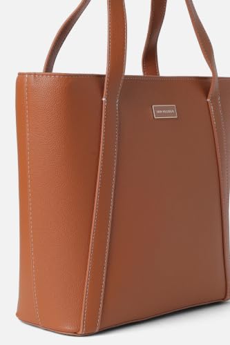 Women Brown Textured Casual Tote Bag
