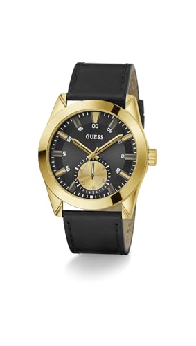 GUESS Leather Analog Black Dial Men's Watch-Gw0793G2