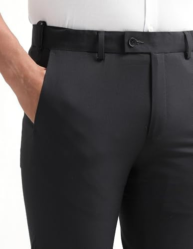 Arrow Men's Velocity Super Slim Fit Trousers (ARAKTR2142_Dark Grey_30)