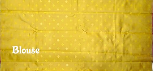 SREE KUMARAN Women's Kanchipuram Kubera Silk Pure Pattu Sarees With Blouse (VSK138-2) (VSK182-2)