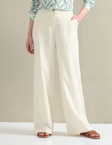 U.S. POLO ASSN. Women's Linen Viscose Wide Leg Trousers (UWSS24TRO112_Black_30)