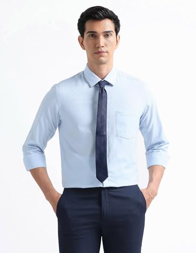 Arrow Blue Formal Shirt_ARAEOSH3077_39