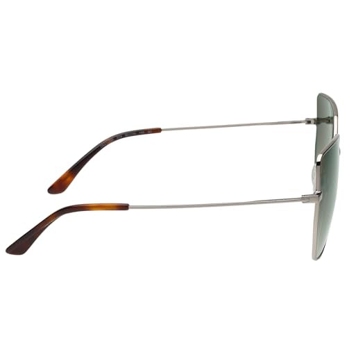 Calvin Klein|Silver Full Frame Cat-eye Sunglasses|100% UV Protected (Uv 400) Green Gradient Faded Lens|Women's|Large|Ck 21129 014 60 S