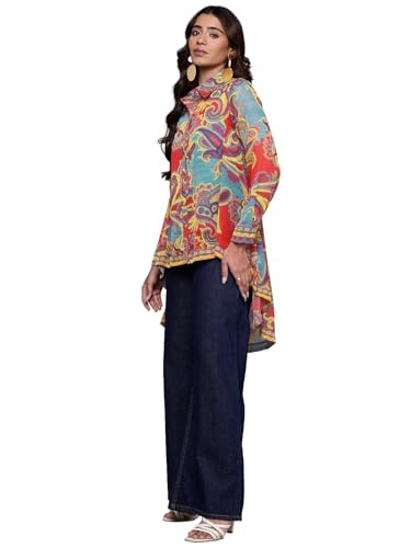 Aarke Ritu Kumar Turq Petal Paisley Full Sleeve Shirt