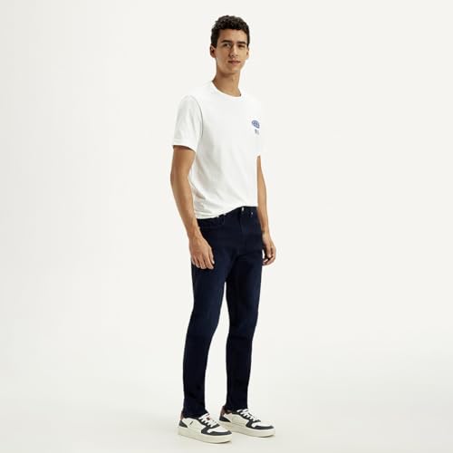 Levi's Men's Dark Indigo Tapered Fit Mid Rise Jeans