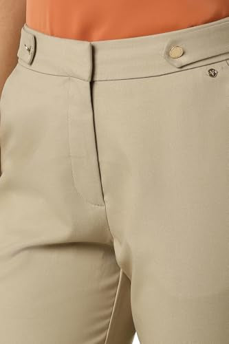 Van Heusen Women's Regular Casual Pants (VWTFFRGF723046_Khaki