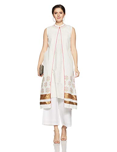 W for Woman Women's Cape Gilet (16AU32556-58483_White_12)