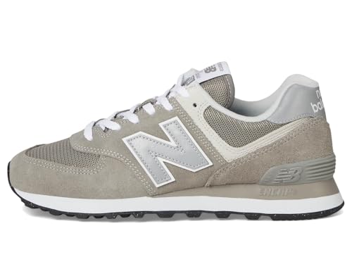 New Balance Women's 574 Core Sneaker, Grey/White, 8 Wide