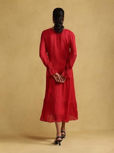 Ritu Kumar Pink Solid Dress