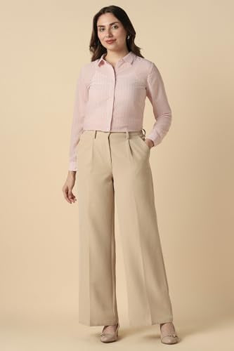 Women Pink Print Long Sleeves Shirt
