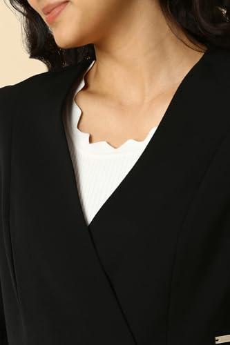 Allen Solly Women's Blazer (AHBZERGFA39435_Black