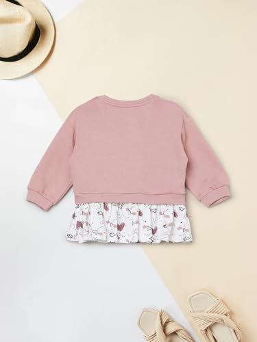 Max Girls Printed Leggings Set (Pink_12-18 M)