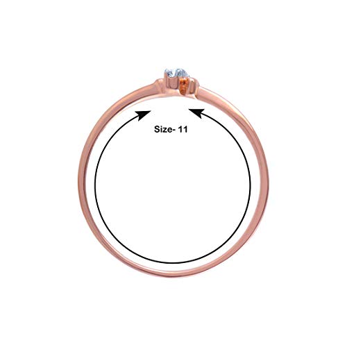 P.C. Chandra Jewellers 14k (585) Rose Gold and Diamond Ring for Women