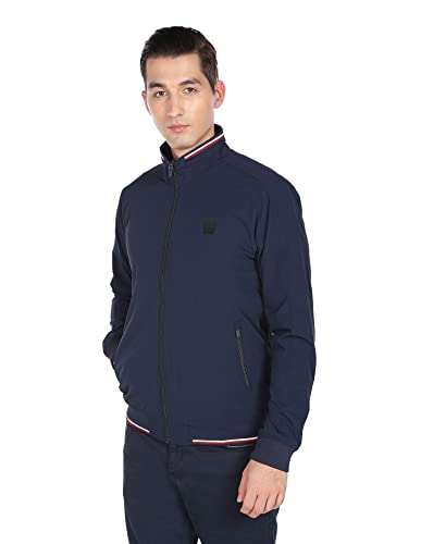 Arrow Men's Polyester Regular Jacket (ASAEJK4786_Olive_Medium)