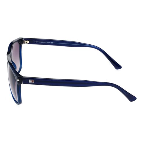 TOMMY HILFIGER Unisex UV Protected Eyewear | Grey Lens | Blue Frame | Full Rim Square Shape Branded Latest and Stylish Sunglasses | 100% UV Protection |Sunglasses| Size Medium | TH 1572 C3 S