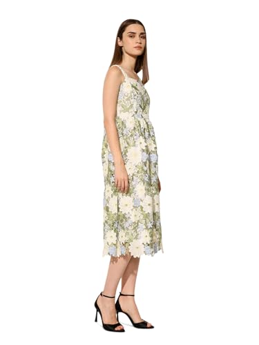 ONLY Women's Embroidered Fit and Flare Multicolor Dress