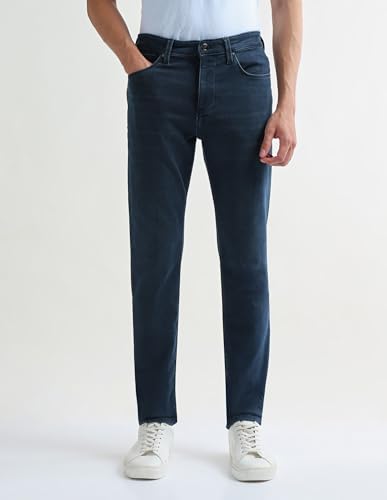 Arrow Newyork Men's Soho Slim Tapered Fit Stone Washed Jeans