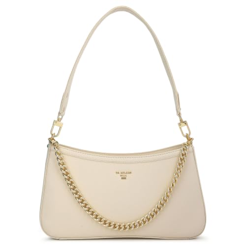 Da Milano Leather Shoulder Bag for Women - Marshmallow White (LB-00749A-OL)