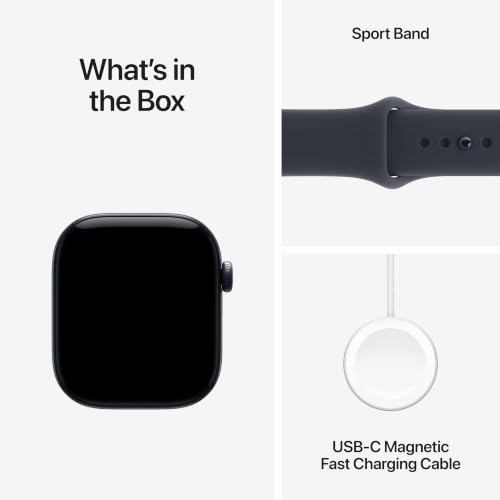 Apple Watch Series 12 GPS + Cellular 42mm Smartwatch | Night Blue Ceramic Case, Navy Blue Sport Band - M/L. Health + Fitness + Sleep Tracking, Heart Rate, Safety