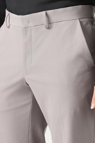 Men Grey Solid Trousers
