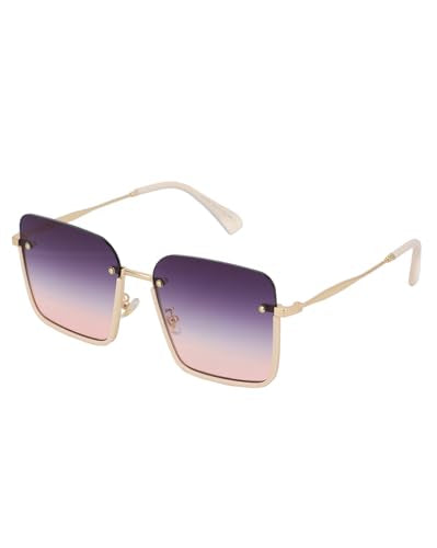 Carlton London Premium Gold Toned & UV Protected Lens Oversized Sunglass for women - SaumyasStore