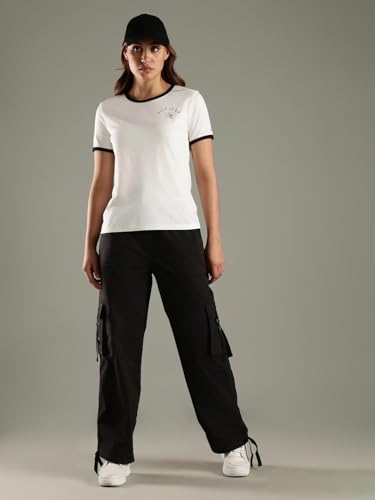 Tommy Hilfiger Relaxed Fit Solid Mid Rise Cargo Black