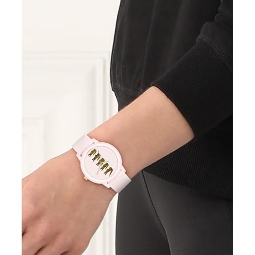 Lacoste Lacoste.12.12 Qtz Basic Pink Round Dial Women's Watch|Silicone Material|Multi Color Band - 2001318