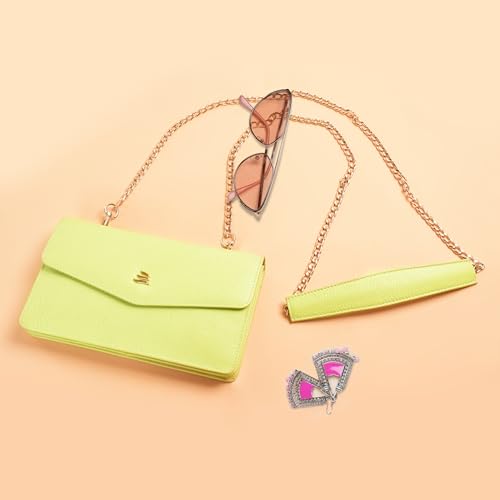 Lona Premium Minimalist Leather Clutch – Envelope Silhouette with Subtle Chain Detailing for Modern Elegance