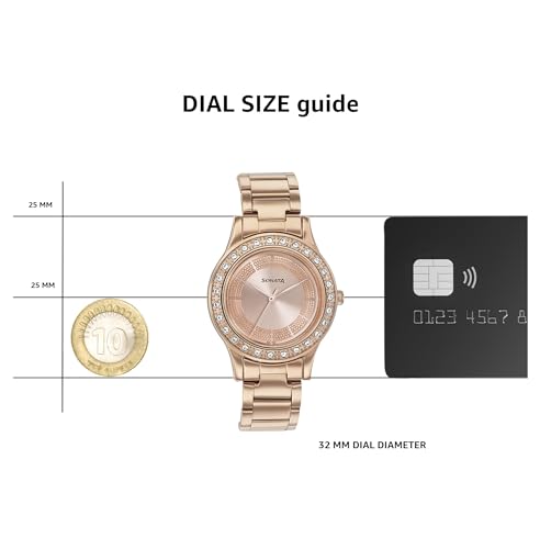 Sonata Blush It Up Analog Rose Gold Dial Women's Watch-NN8123WM03/NP8123WM03