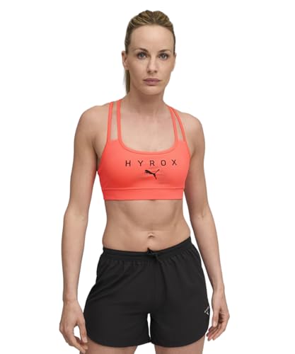 Puma Women's Polyester Wired Casual Push-Up Sports Bras (527161_Glowing Red